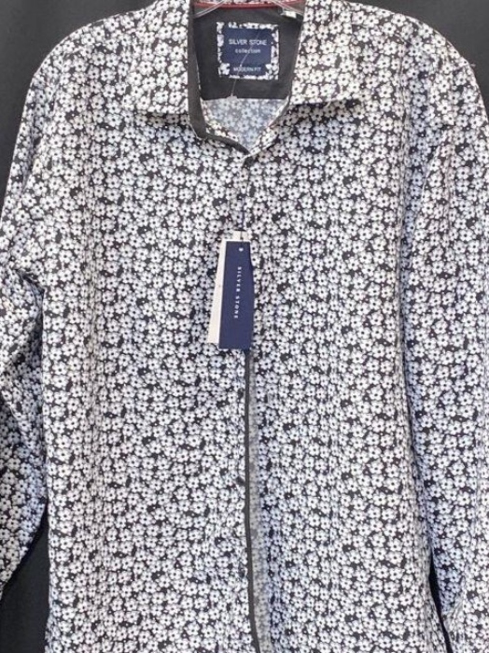 Silver Stone Floral Collection Button Up